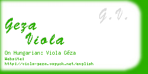 geza viola business card